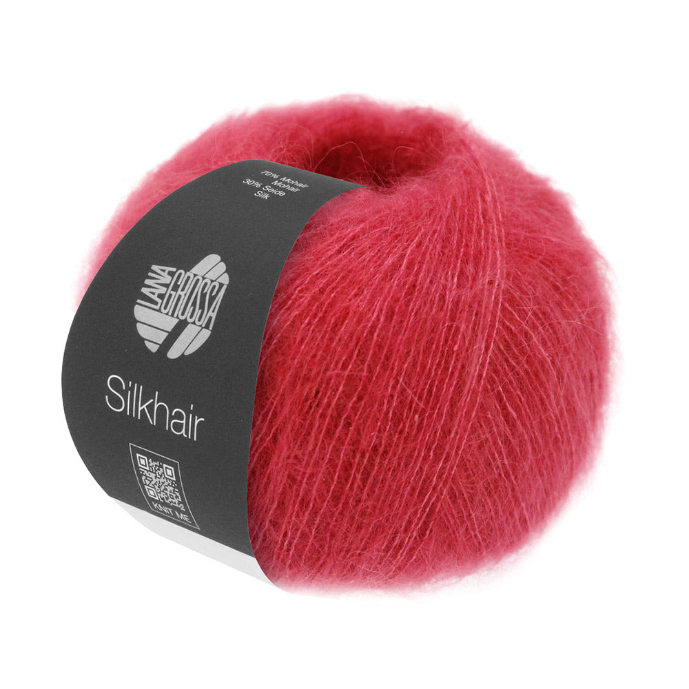 Lana Grossa Silkhair 198 Snoepjes Rood - bol luxe mohair- en zijdegaren in de gekozen kleur