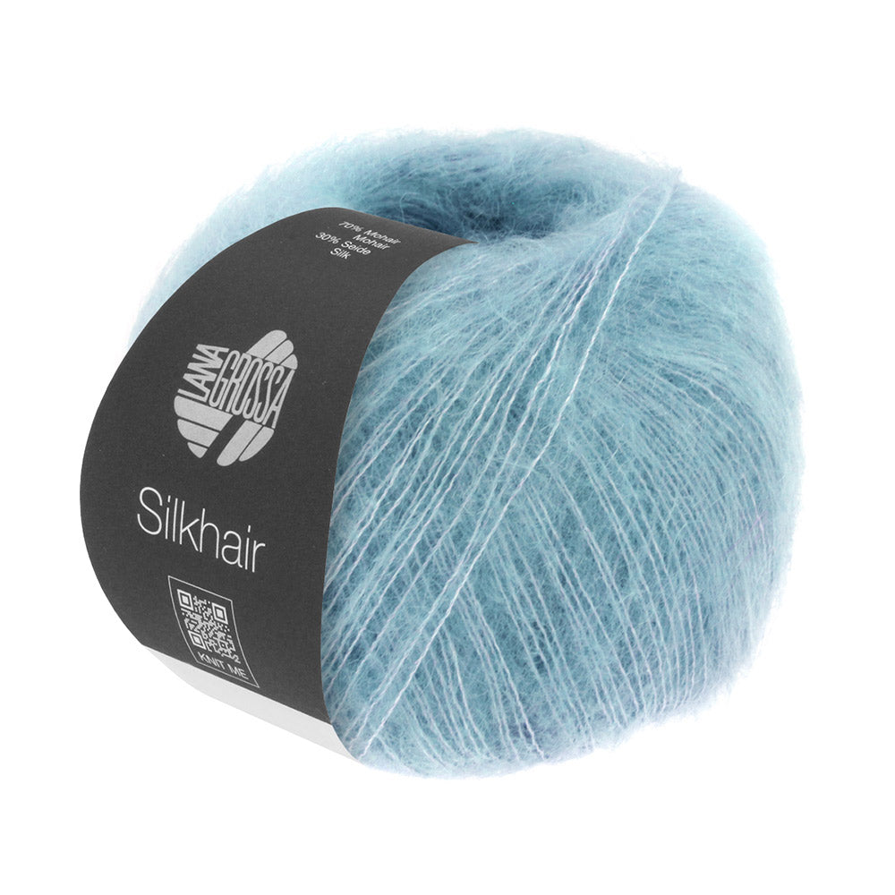 Lana Grossa Silkhair 201 Lichtblauw - bol luxe mohair- en zijdegaren in de gekozen kleur