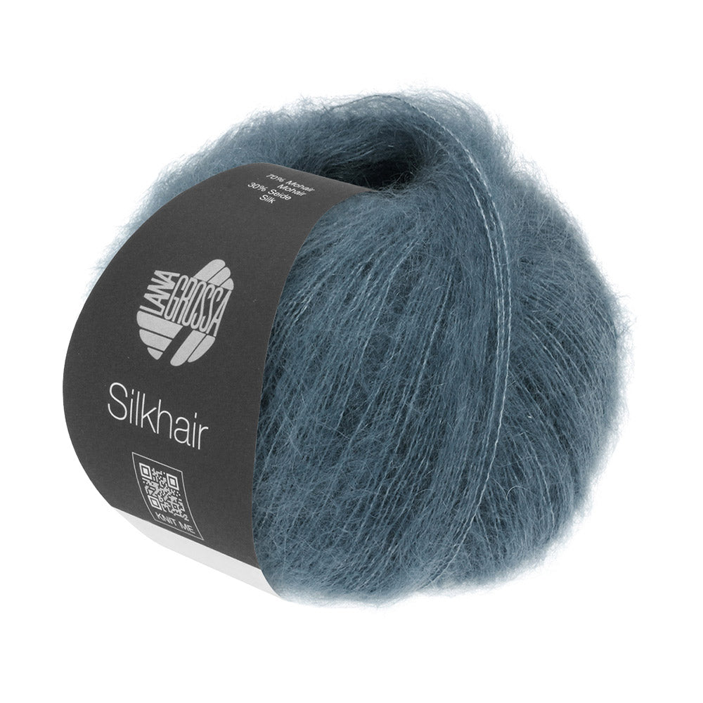 Lana Grossa Silkhair 202 Blauw - bol luxe mohair- en zijdegaren in de gekozen kleur