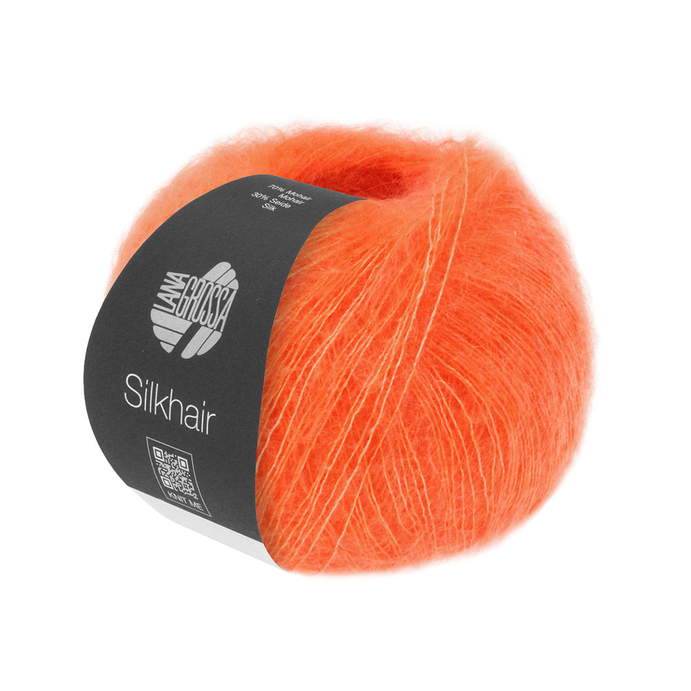 Lana Grossa Silkhair 207 Zalm Oranje - bol luxe mohair- en zijdegaren in de gekozen kleur