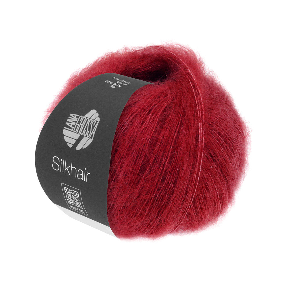 Lana Grossa Silkhair 208 Wijnrood - bol luxe mohair- en zijdegaren in de gekozen kleur
