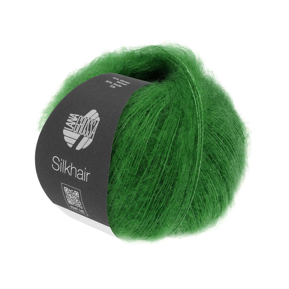 Lana Grossa Silkhair 210 Flessengroen - bol luxe mohair- en zijdegaren in de gekozen kleur