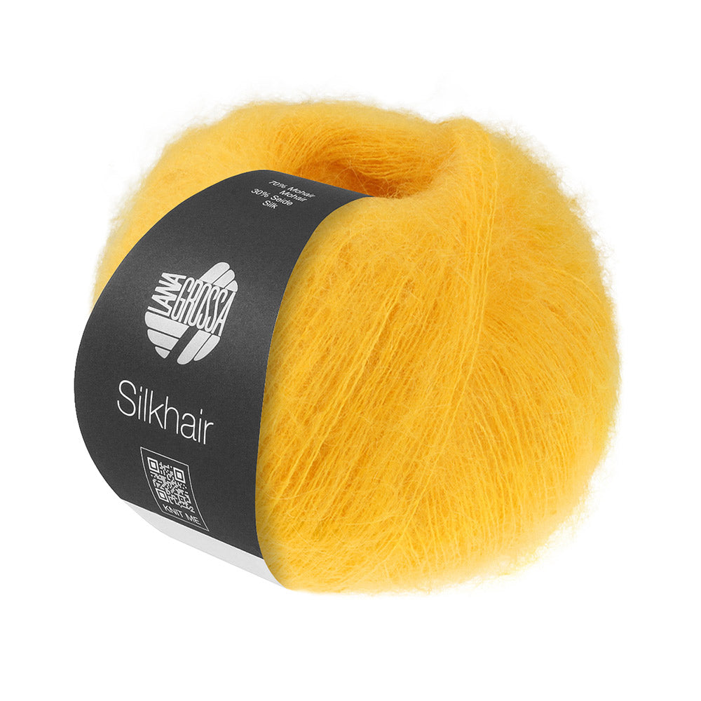 Lana Grossa Silkhair 221 Dooiersgeel - bol luxe mohair- en zijdegaren in de gekozen kleur