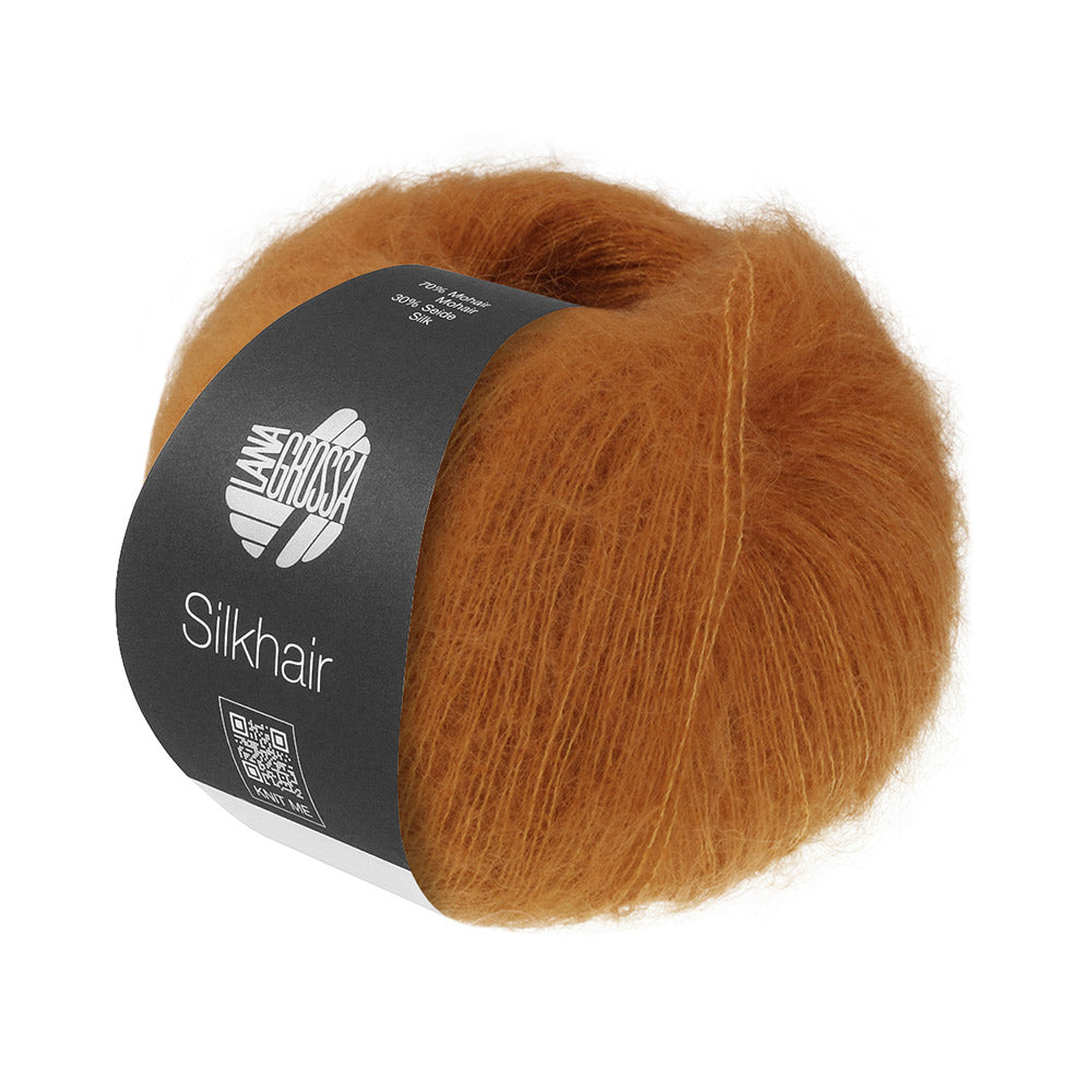 Lana Grossa Silkhair 222 Okergeel - bol luxe mohair- en zijdegaren in de gekozen kleur