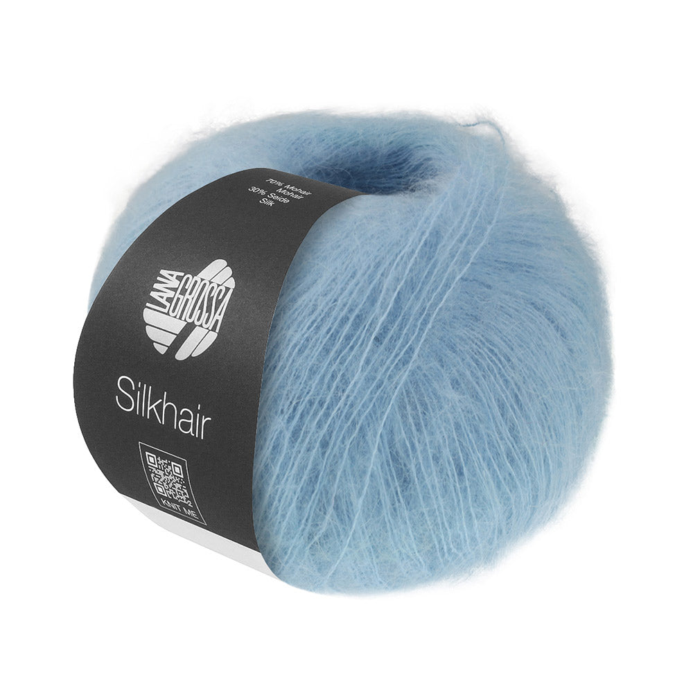 Lana Grossa Silkhair 226 Lichtblauw - bol luxe mohair- en zijdegaren in de gekozen kleur