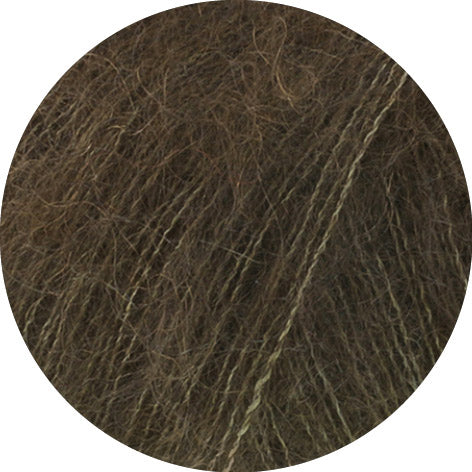 Lana Grossa Silkhair 230 Omber - detailfoto van de zachte draad en de luchtige pluizige structuur