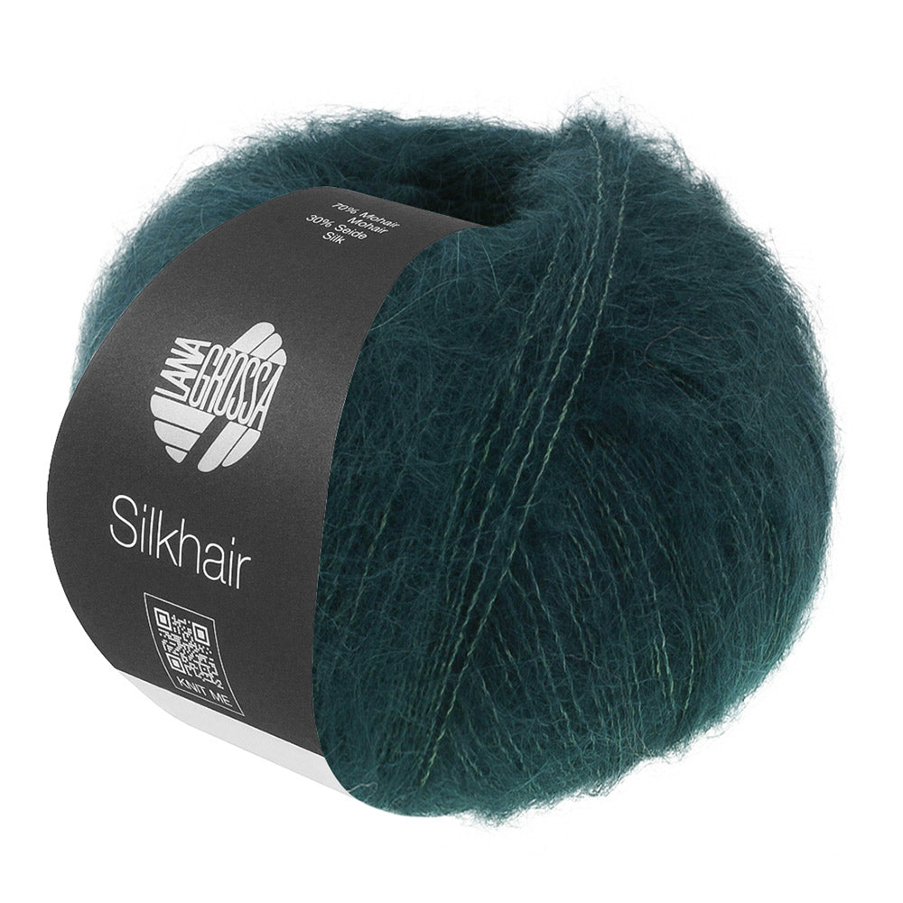 Lana Grossa Silkhair 231 Zwartgroen - bol luxe mohair- en zijdegaren in de gekozen kleur