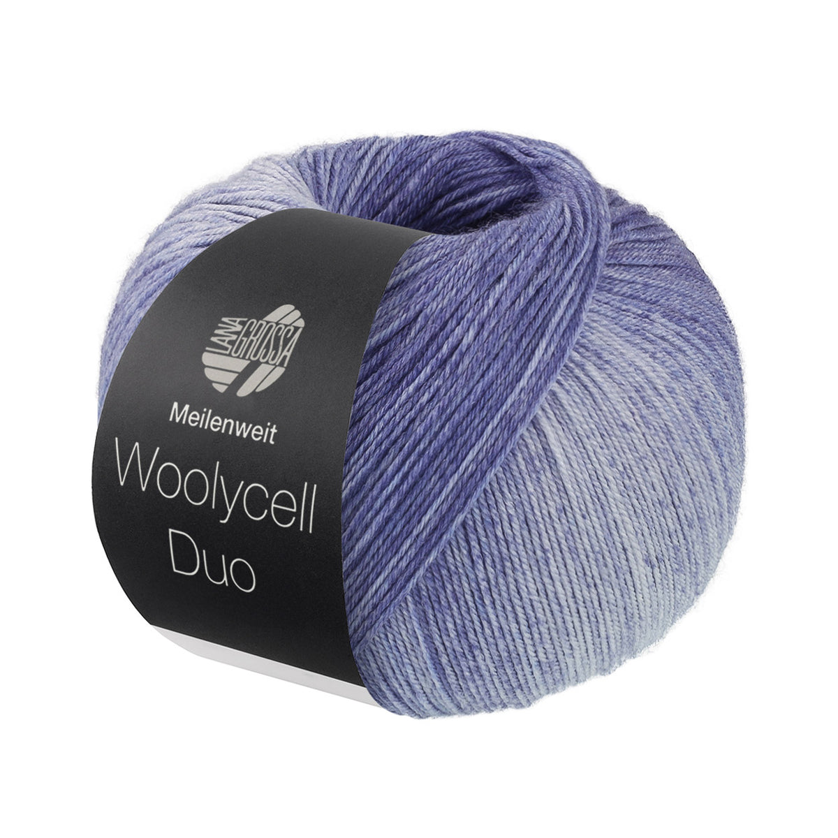 Lana Grossa Woolycell Duo 6005 Marine/Grijs/Lichtblauw