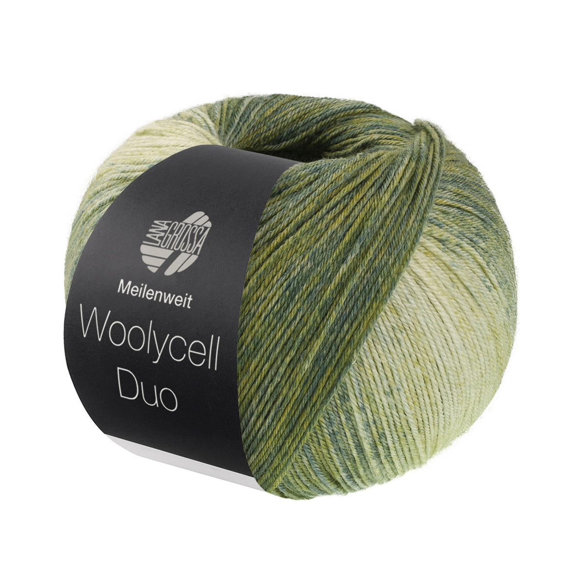 Lana Grossa Woolycell Duo 6008 Olijf-/Grijsgroen/Grijsbeige