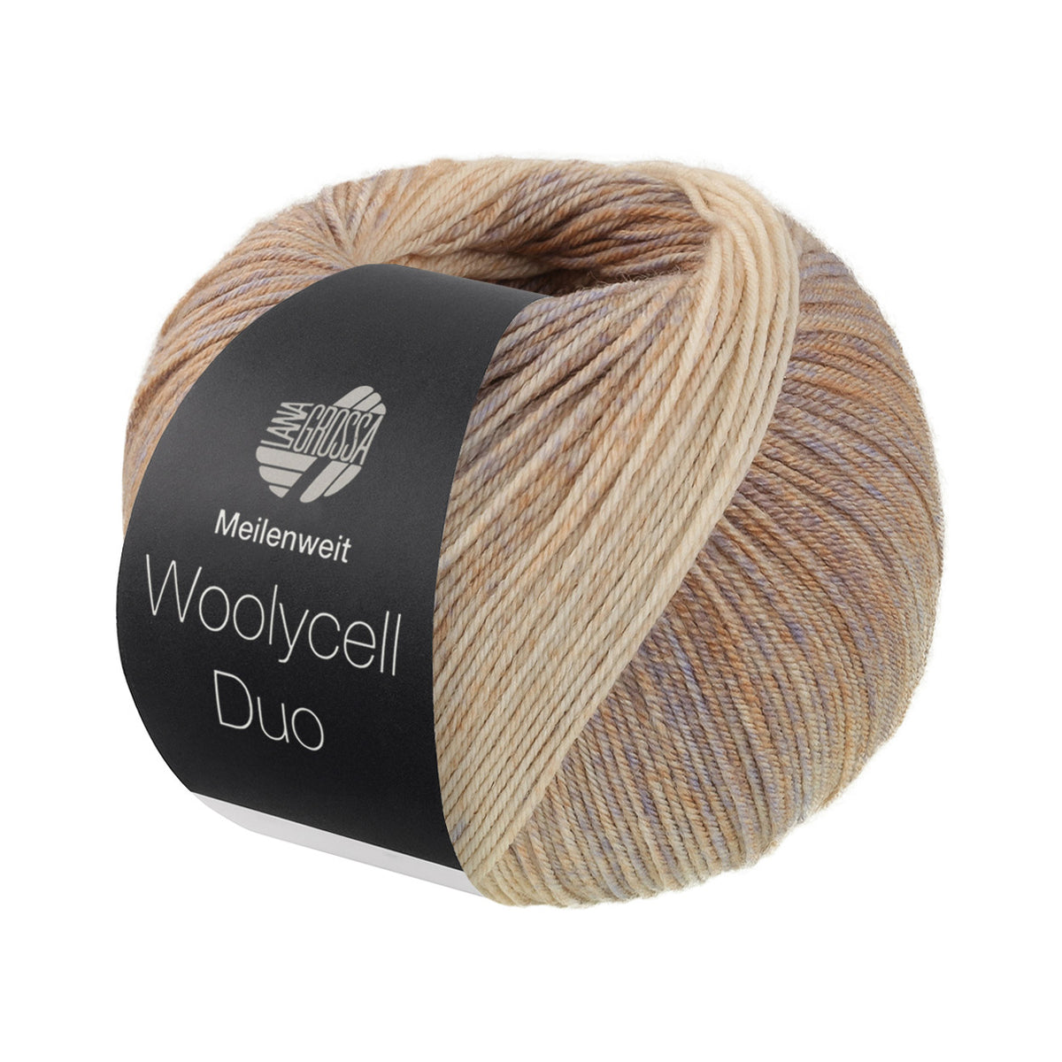 Lana Grossa Woolycell Duo 6009 Beige/Zandbeige/Grijs