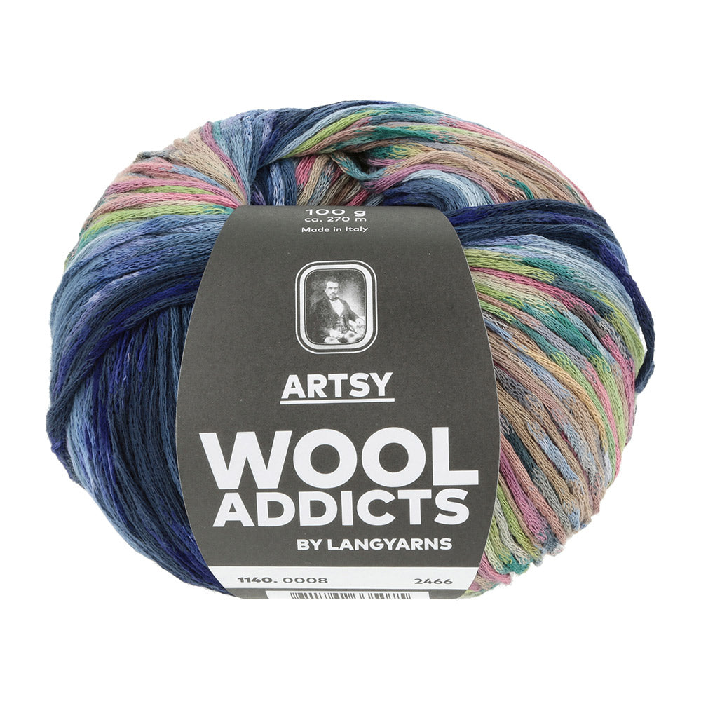 Lang Yarns Artsy 008 Blauw/Roze