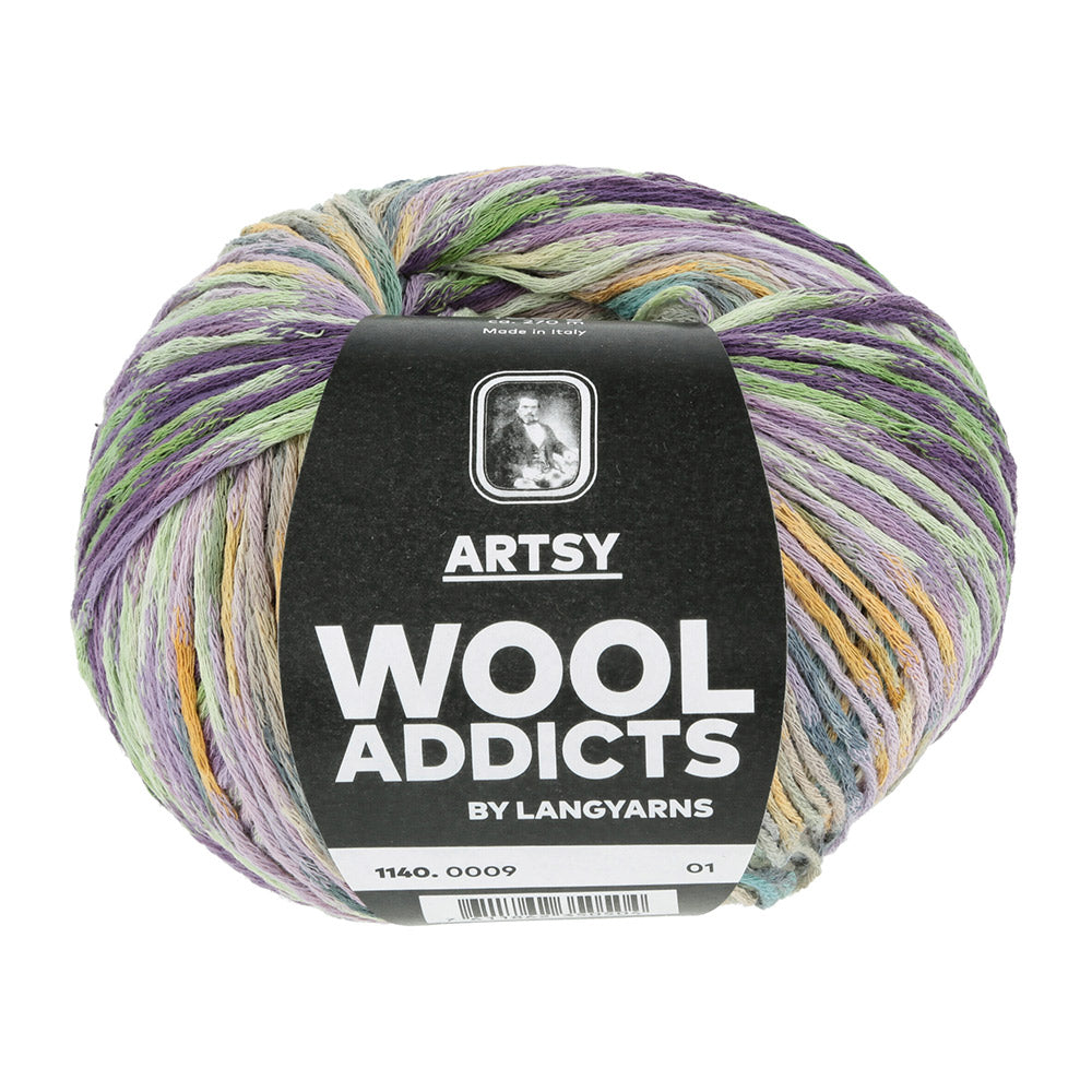 Lang Yarns Artsy 009 Paars/Groen/Oranje/Blauw