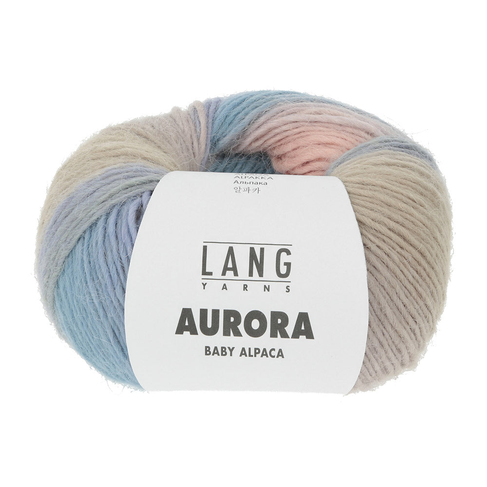 Lang Yarns Aurora 0003 Blauw/Groen/Zalm/Zand