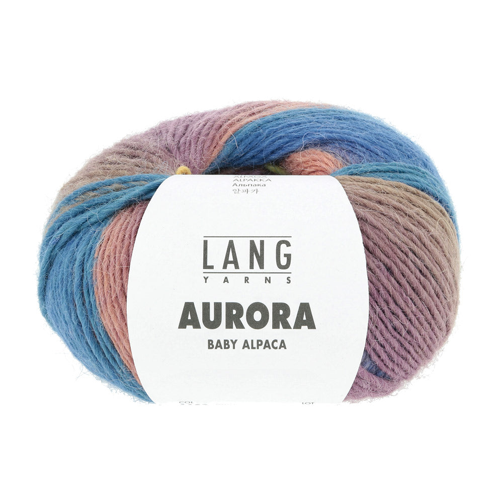 Lang Yarns Aurora 0005 Violet/Geel/Blauw/Roze