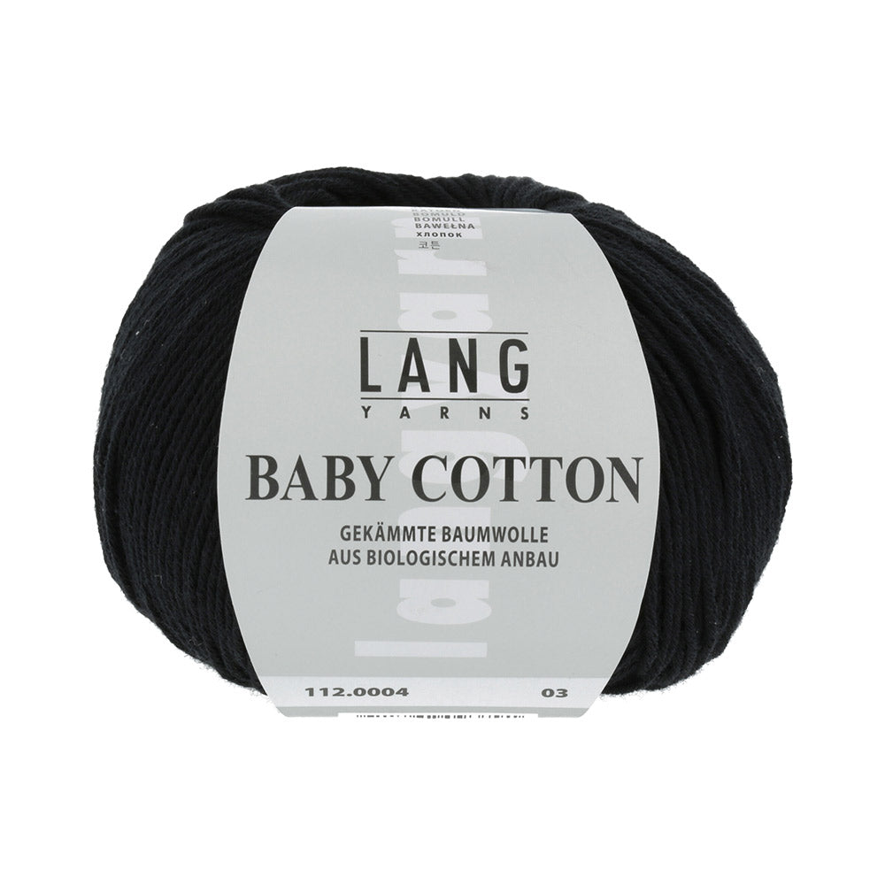 Lang Yarns Baby Cotton 0004 Zwart