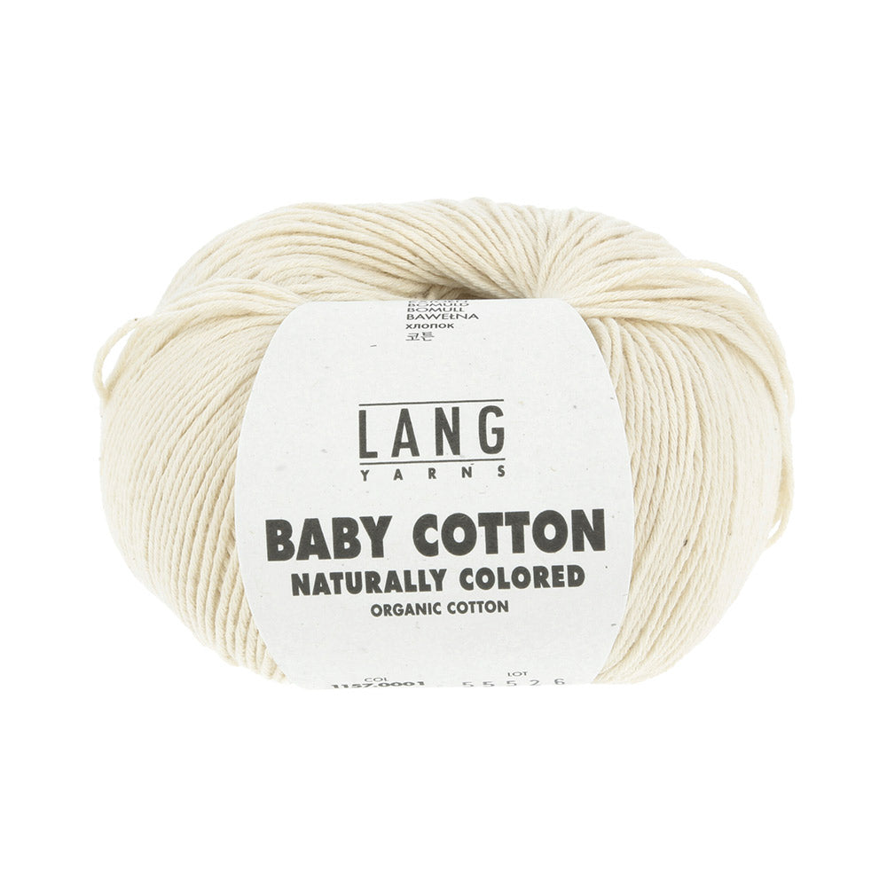 Lang Yarns Baby Cotton Naturally Colored 0001 Ivoor