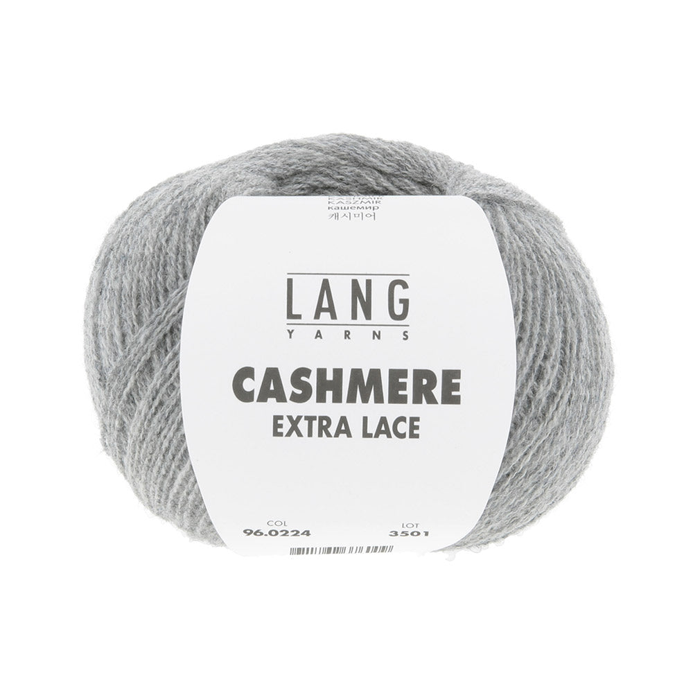Lang Yarns Cashmere Extra Lace 0224 Grijs Mélange