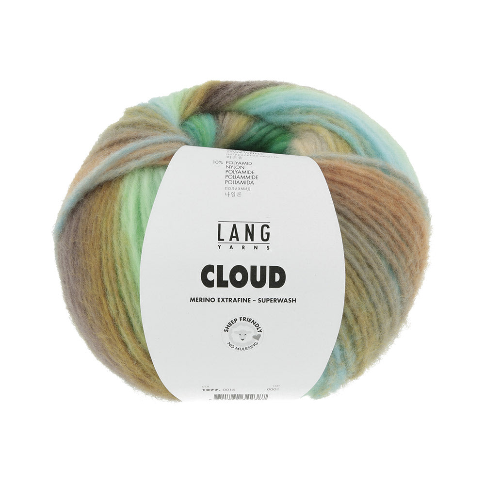 Lang Yarns Cloud 0016 Groen/Turquoise/Messing