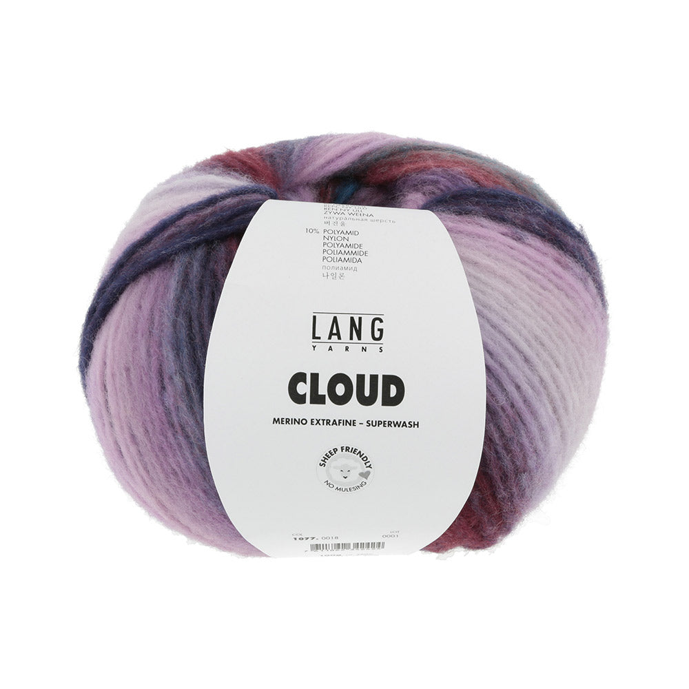 Lang Yarns Cloud 0018 Lila/Petrol/Roze
