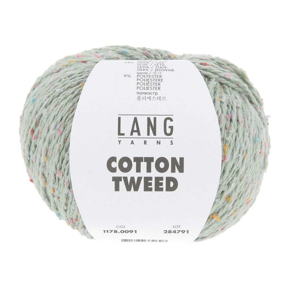 Lang Yarns Cotton Tweed 0091 Pastelgroen