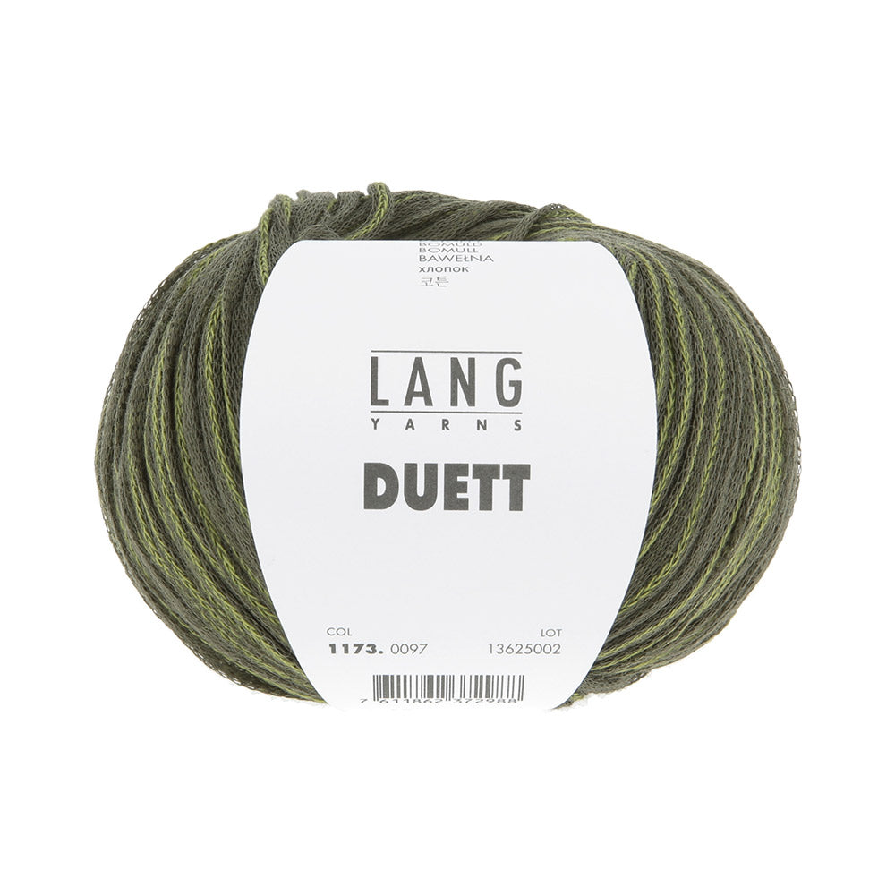 Lang Yarns Duett 0097 Donker Olijf/Licht Olijf