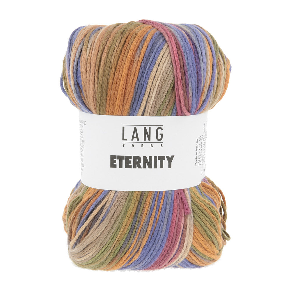 Lang Yarns Eternity 0003 Oranje/Olijf/Periwinkle/Roest