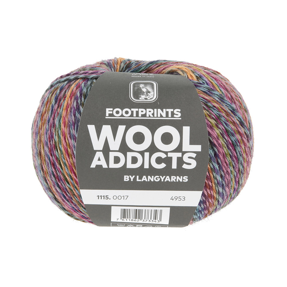 Lang Yarns Footprints 0017 Bes/Groen/Blauw