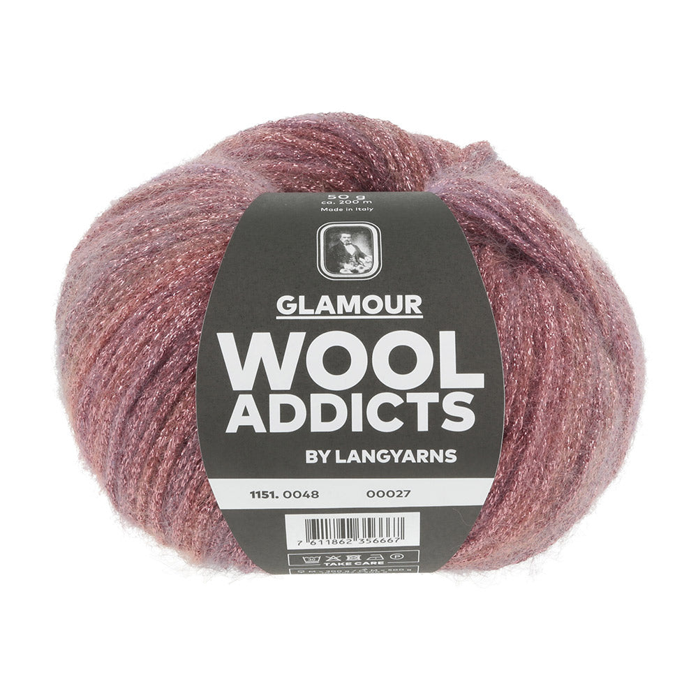 Lang Yarns Glamour 0048 Donkerroze/Roze