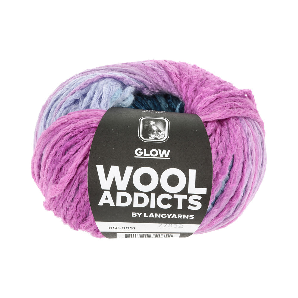 Lang Yarns Glow 0051 Fuchsia/Blauw