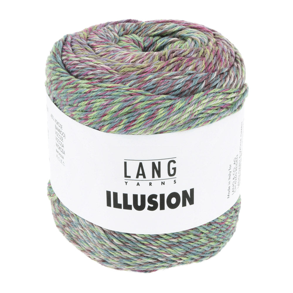 Lang Yarns Illusion 0003 Fuchsia/Groen/Blauw