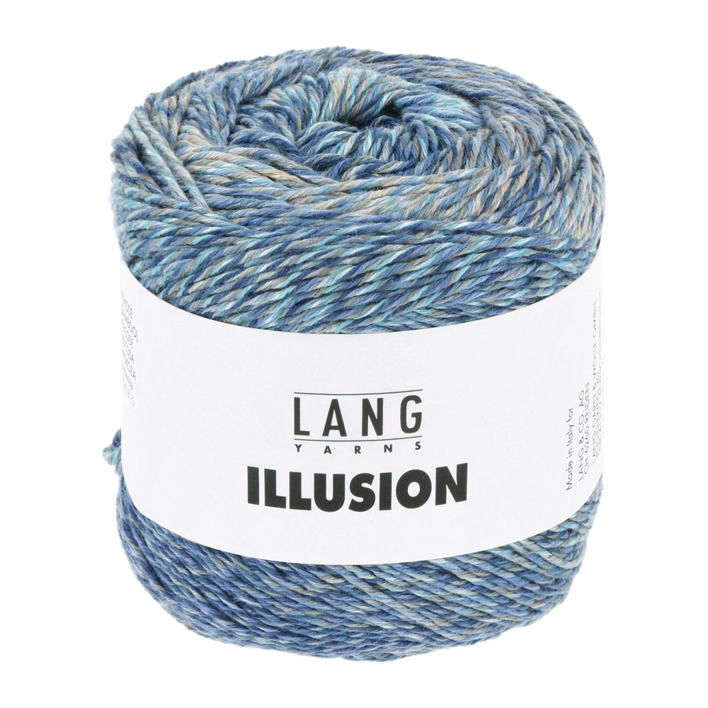 Lang Yarns Illusion 0006 Blauw/Grijs/Beige