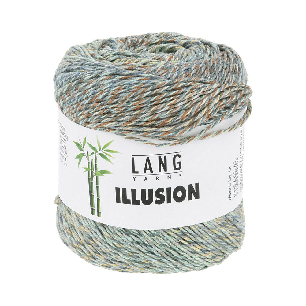 Lang Yarns Illusion 0009 Blauw/Bruin/Grijs/Zeeschuim