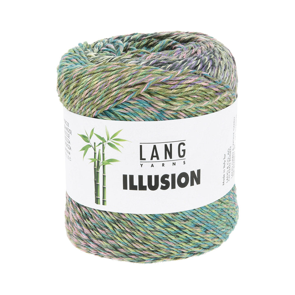 Lang Yarns Illusion 0010 Groen/Roze/Blauw/Lavendel