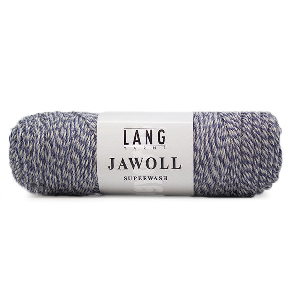 Lang Yarns Jawoll Superwash 151 Blauw/Licht Grijs Melange