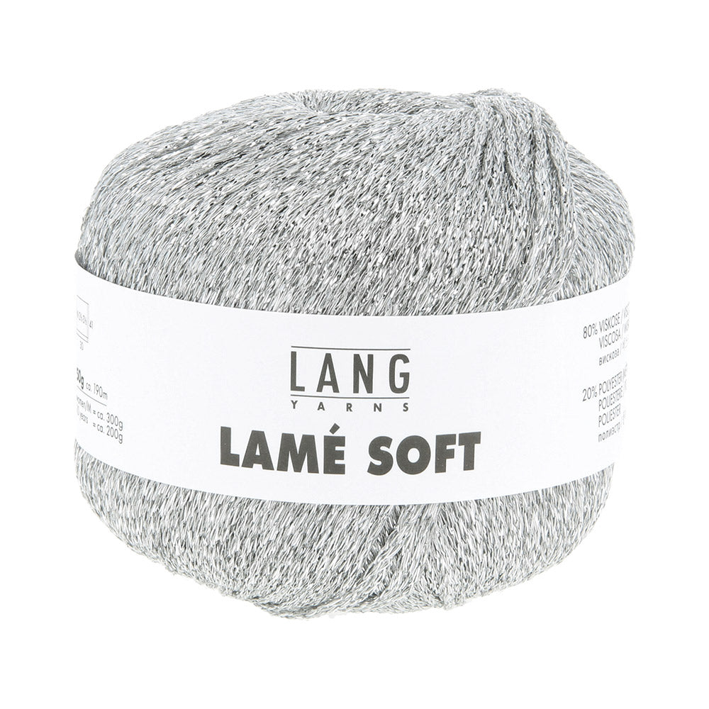 Lang Yarns Lamé Soft 0003 Lichtgrijs