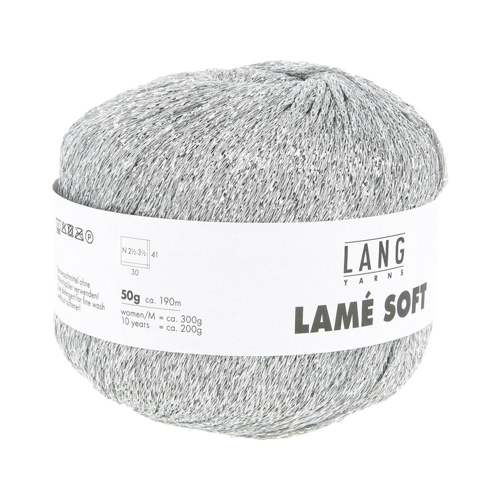 Langyarnslamesoft print — gemaakt met Lang Yarns Lamé Soft