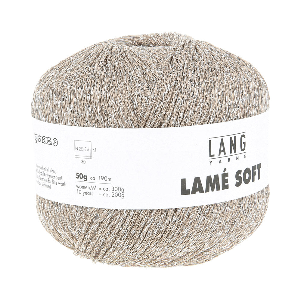 Langyarnslamesoft print — gemaakt met Lang Yarns Lamé Soft