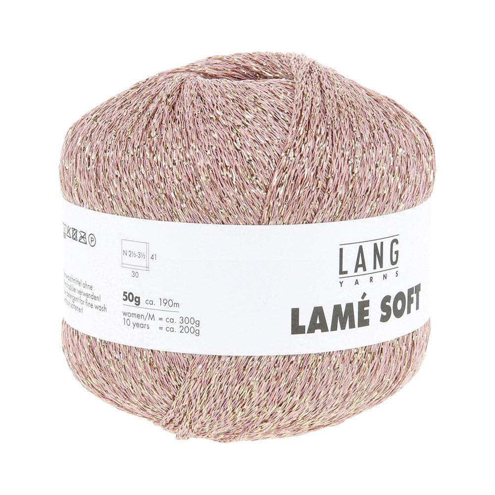 Langyarnslamesoft print — gemaakt met Lang Yarns Lamé Soft