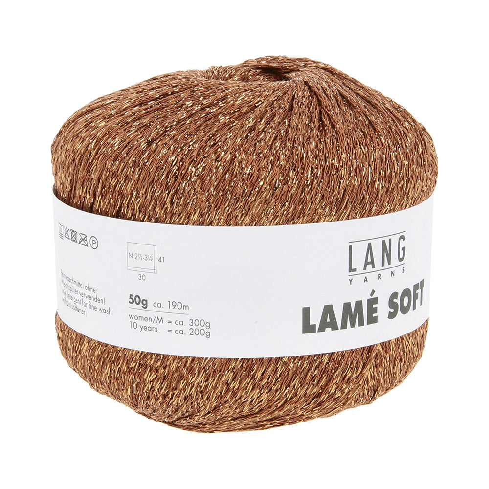 Langyarnslamesoft print — gemaakt met Lang Yarns Lamé Soft