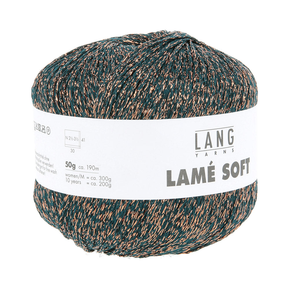 Langyarnslamesoft print — gemaakt met Lang Yarns Lamé Soft