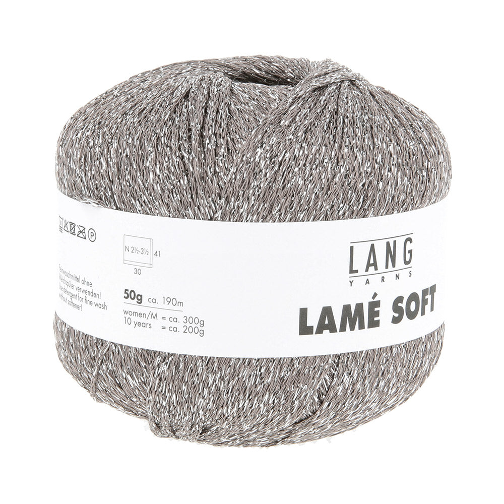 Langyarnslamesoft print — gemaakt met Lang Yarns Lamé Soft