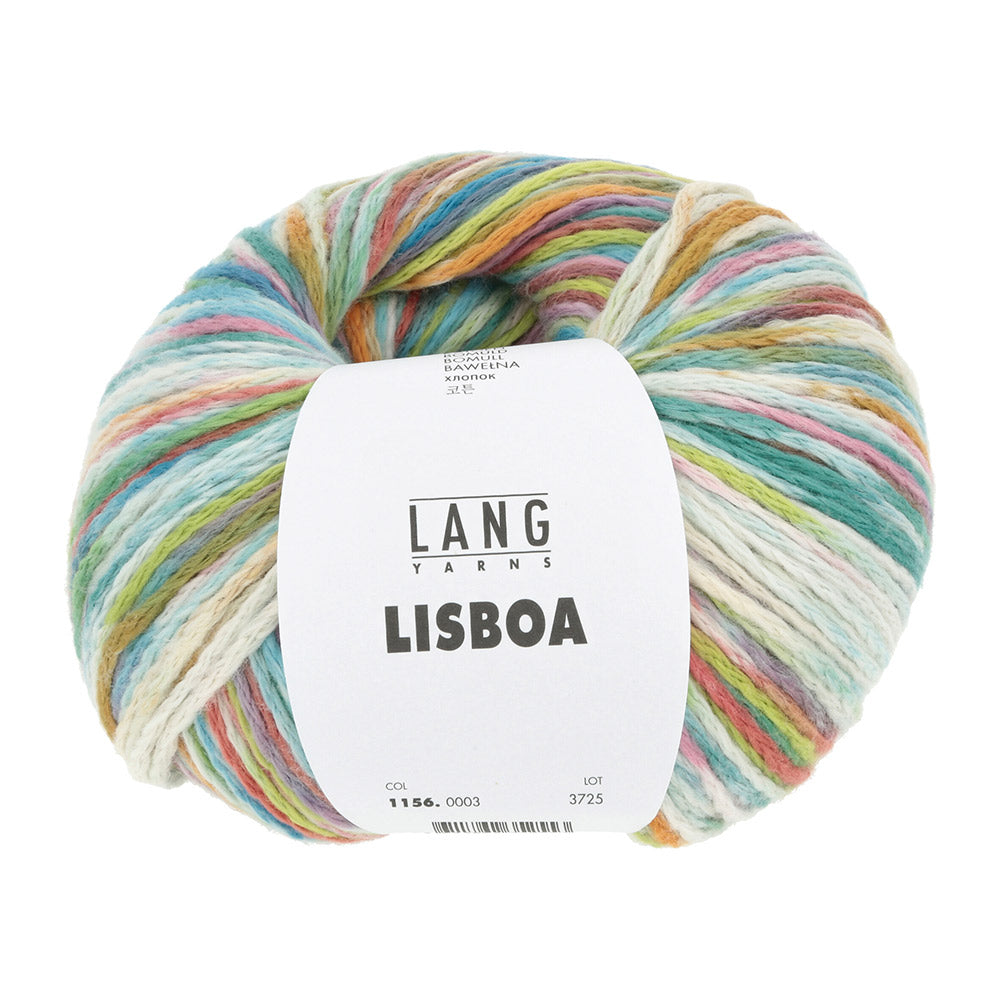 Lang Yarns Lisboa 0003 Lichtgroen/Roze/Oranje/Aqua