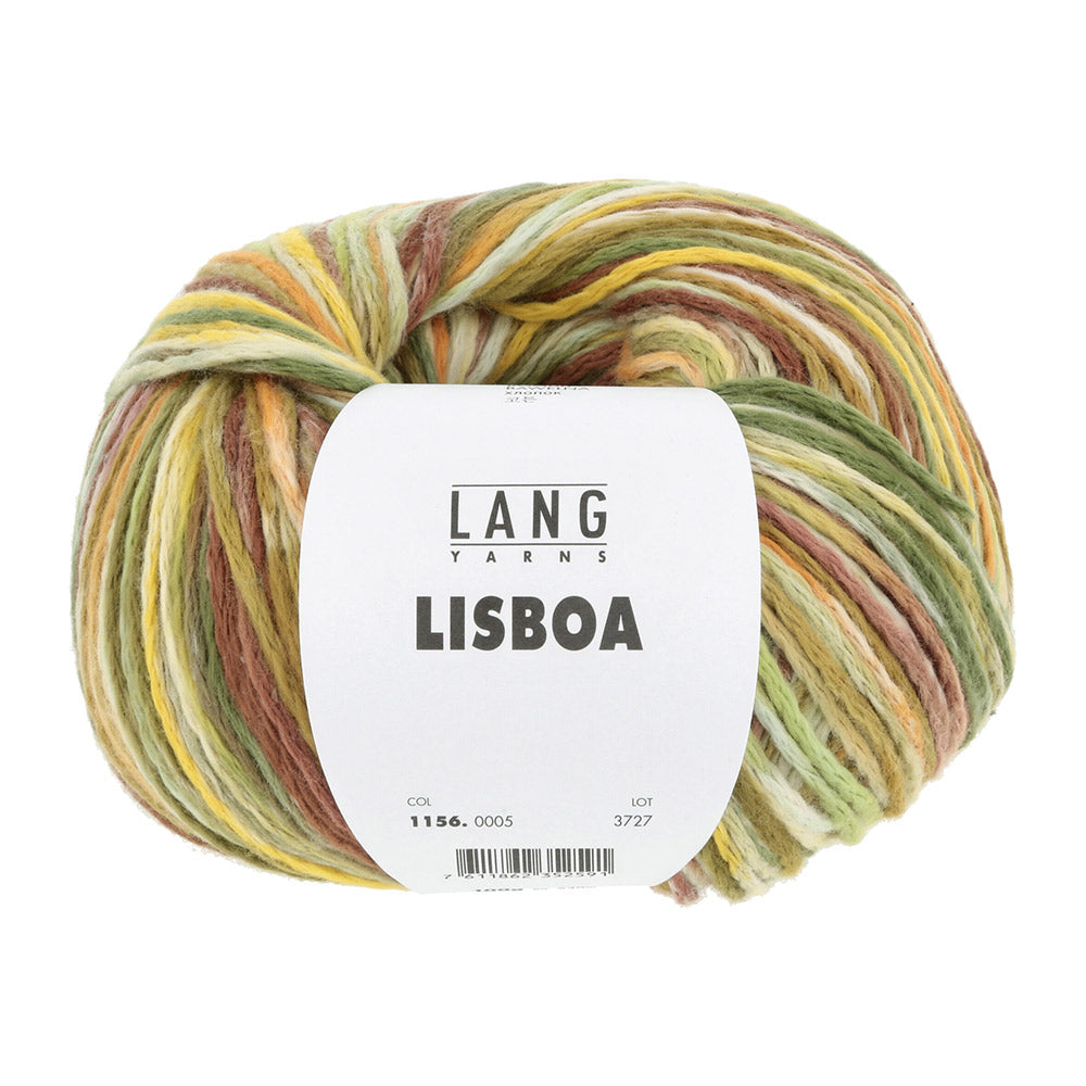 Lang Yarns Lisboa 0005 Geel/Olijf/Bruin/Oranje