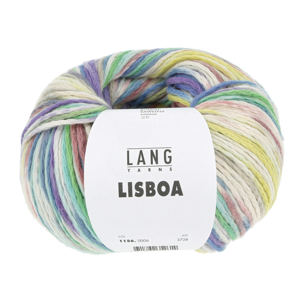 Lang Yarns Lisboa 0006 Geel/Blauw/Groen/Paars