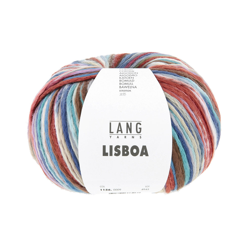 Lang Yarns Lisboa 0009 Marine/Roest/Bruin/Lavendel