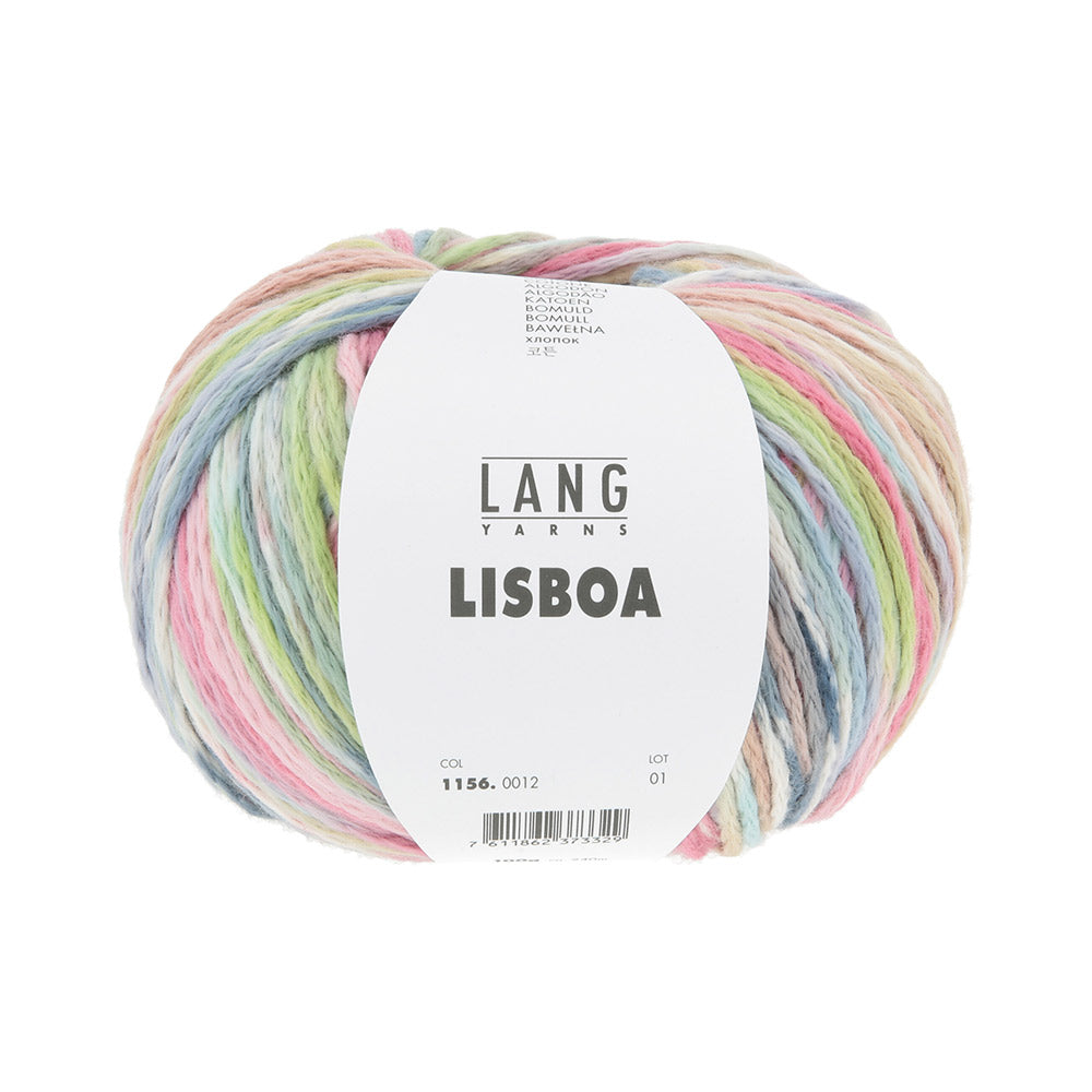 Lang Yarns Lisboa 0012 Roze/Roze/Marine/Lichtgroen