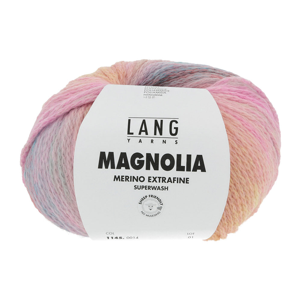 Lang Yarns Magnolia 0014 Roze/Oranje/Blauw