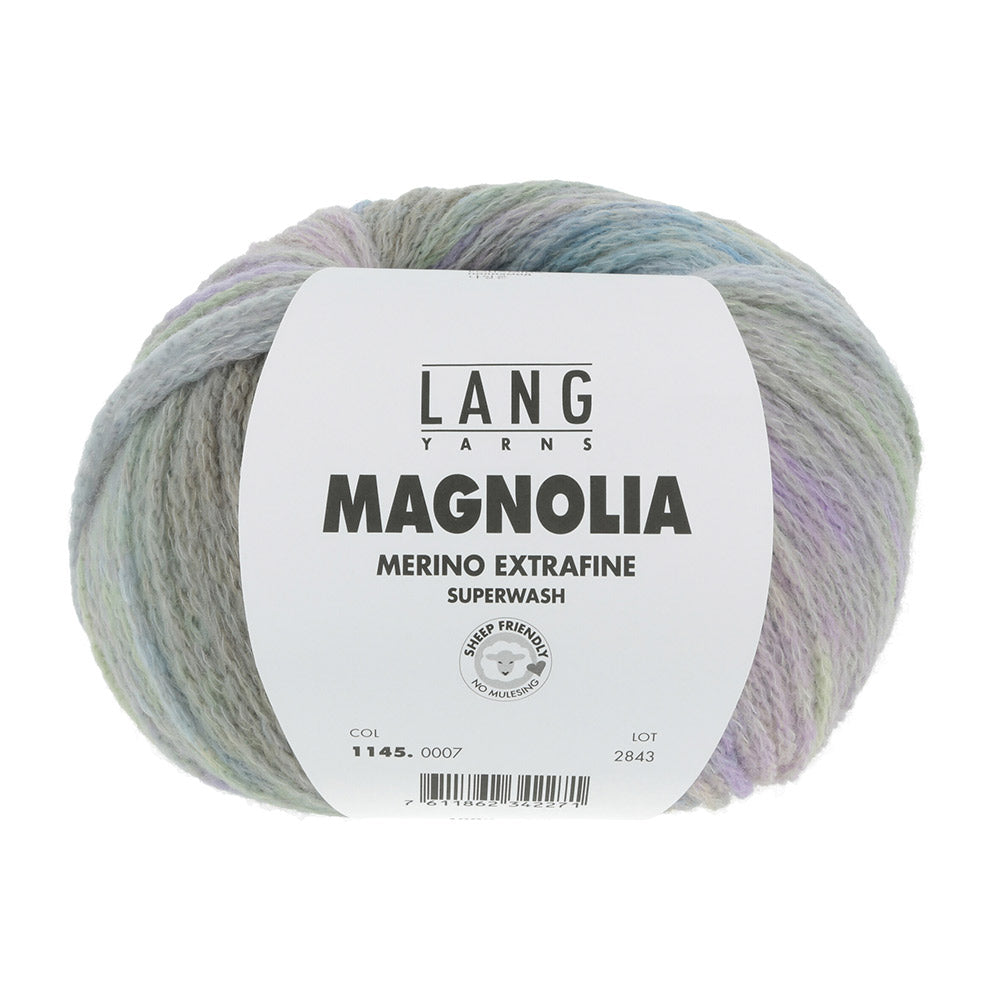 Lang Yarns Magnolia 007 Blauw/Beige/Lila