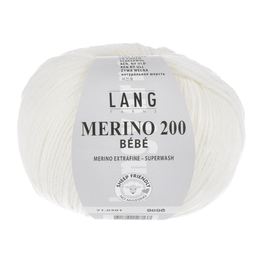 Lang Yarns Merino 200 Bebe 0301 Wit