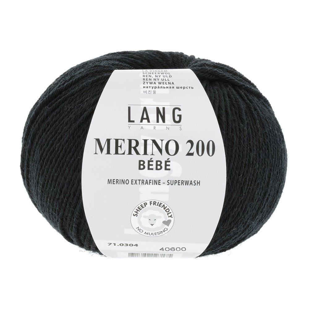 Lang Yarns Merino 200 Bebe 0304 Zwart